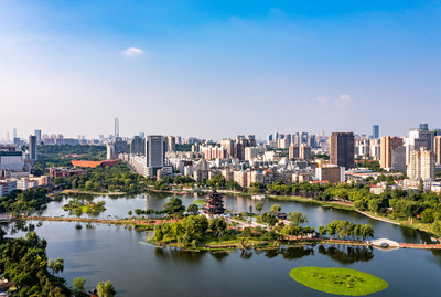 航拍武漢·紫陽湖公園