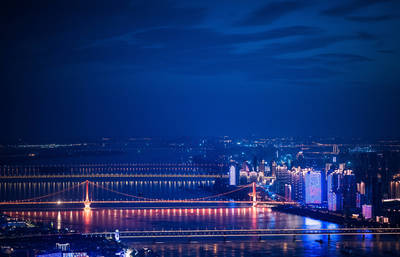 【肖藝九|夜瞰江城|白沙洲|照片|黃鶴樓|大橋|江城|武漢|新】_傻大方